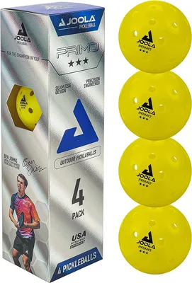 Zdjęcie produktu dla JOOLA Pickleball Primo Ball (opakowanie 4 szt.) | Tenis stołowy Piłki do tenisa stołowego Gra w rakietki
