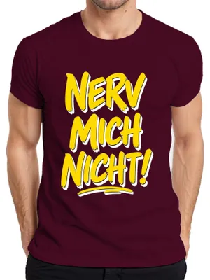 Produktbild von Nerv mich nicht Lustiger Spruch Sarkasmus Statement Introvertiert Herren T-Shirt, Burgundy, XXL