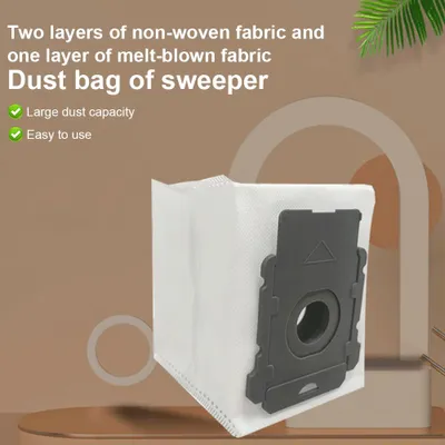 Image de 8 paquets de sacs d'aspirateur de rechange Filtration efficace de la poussière Compatible avec iRobot i7 / i3 / i6 / i8 / e5 / e6 / s9 / j7 Sacs d'élimination automatique des saletés