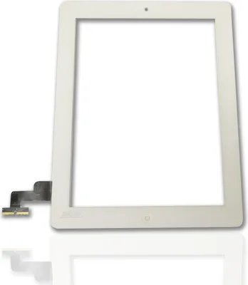 Produktbild von Display Touch Screen Front Glas für iPad2 A1395 A1396 A1397 Scheibe Digitizer mit Home Taste Kleber weiss