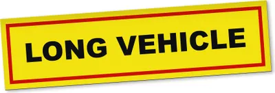 Produktbild von PantherPixel Long Vehicle Magnetschild Auto LKW Schwertransport Magnetfolie Geschenkidee 30 x 8 cm STANDARDFARBFOLIEN