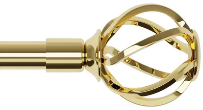 Produktbild von Verstellbare Gardinenstange in Goldfarbe, 32-50 Zoll, mit Halterungen
