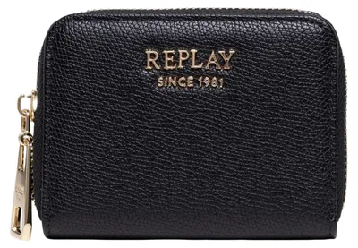 Image de REPLAY porte-monnaie Zip Around Wallet Black noir