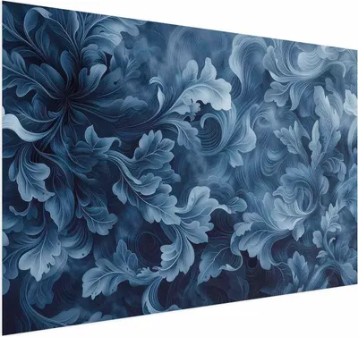 Produktbild von Posterpapier Poster - Dense, Dark Blue Abstract Ornaments 60x40 cm Muster f-H-10010-ao-a