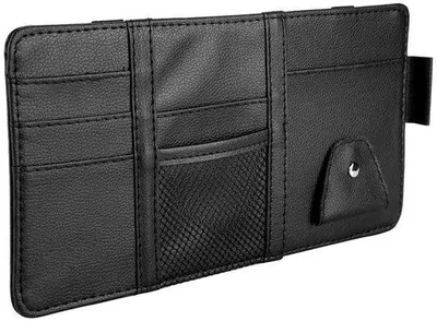 Obrázok produktu pre Organizér do auta z polyuretánovej kože – čierna farba – multifunkčný – 15x29 cm