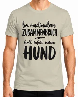 Immagine prodotto di T-shirt da uomo "Bei emotionalem Zusammenbruch", con scritta sarcastica, taglia XXL, motivo: natura