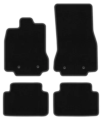 Imagen del producto de Alfombrillas de moqueta para Jaguar XF I 2WD X250 2007-2015 (sedán/familiar) – juego de 4 piezas, negras, a medida – Wielganizator BASIC