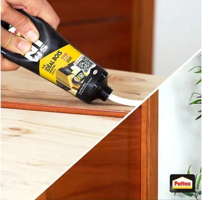 Produktbild von Pattex Acryl-Innenbefestigungskleber, ohne Nägel oder Schrauben, Holztube 52g