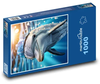 Zdjęcie produktu dla martinpuzzle - Puzzle 1000 elementów - Delfin w morzu