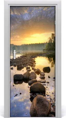 Produktbild von Tulup Türaufkleber 85x205 cm Dekorative Aufkleber Selbstklebend Wasserdichte Tapete Abnehmbar Schlafzimmer Wohnzimmer Wohnkultur - Seenlandschaft