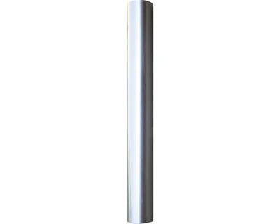 A single, silver, cylindrical object is shown vertically against a white background.