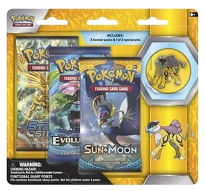 Zdjęcie produktu dla Pokemon Raikou Pin 3-Pack Blister