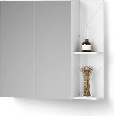 Immagine prodotto di Mobiletto a specchio Livinity Ronco Bianco lucido 80 x 75 cm, Model 53135