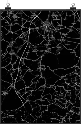 Produktbild von Mr. & Mrs. Panda Bild Bad Münstereifel DIN A2 - Geschenk, Kunstdruck, poster, Stadt, Dorf Karte Landkarte Map Stadtplan, drucke, Plakat, Wandbild