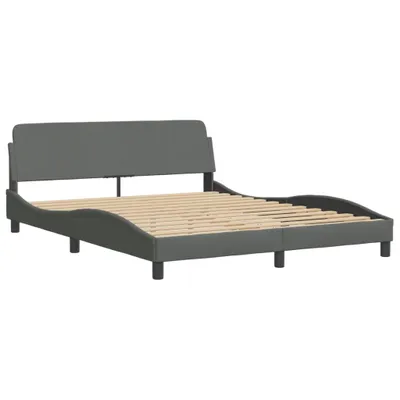Produktbild von Bettgestell "Dover" Dunkelgrau 160x200 cm Stoff