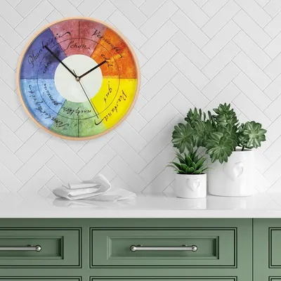 Productafbeelding van Wandklok "Goethes kleurenkring".