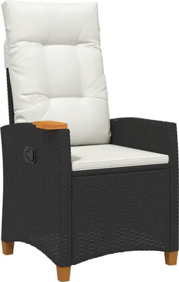Immagine prodotto di vidaXL Sedia a sdraio con vassoio 62 x 64 x 112 cm Poly-Rattan