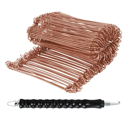 Produktbild von Jopassy Drillapparat Betonbindedraht 1.0 x 100mm (1000 Stk.) verkupferter Rödeldraht mit Rödelzange Bindedraht inkl. Draht Driller