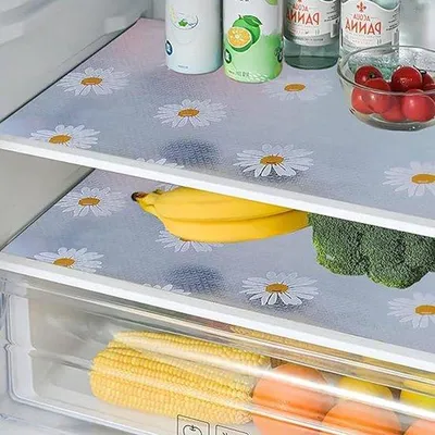 Produktbild von Ibenzoa® 10er-Set feuchtigkeitsbeständige, zuschneidbare Kühlschrankmatten aus hochwertigem Polymer – hygienische, reinigungsfreundliche Unterlagen für Obst, Gemüse und Fleisch