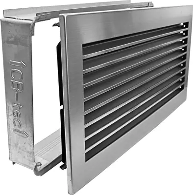 Produktbild von Kaltluftgitter KG 4523 MESM mit Edelstahl Blende 450 x 230mm Zuluft Abluftgitter