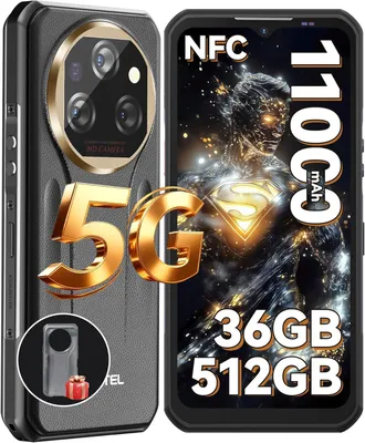 Produktbild von OUKITEL WP39 Pro Outdoor Handy 5G 36GB+512GB Android 14 Outdoor Smartphone Ohne Vertrag 11000mAh 6,6” FHD+ IP68 Wasserdicht GPS NFC, Schwarz