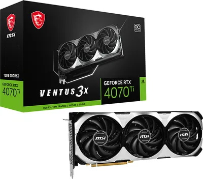 Produktbild von MSI VENTUS GeForce RTX 4070 Ti 3X 12G OC NVIDIA 12 GB GDDR6X