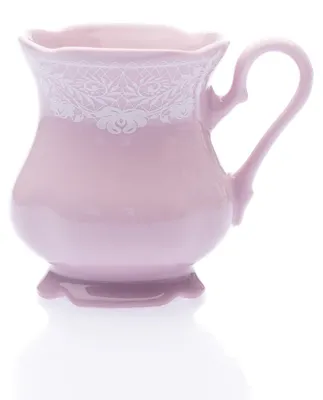 Produktbild von Becher, 250 ml, rosa Porzellan, Mary - Anne, weiße Spitze, Leander