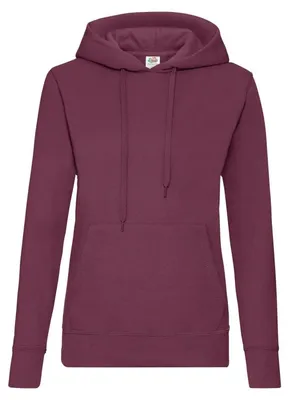 Zdjęcie produktu dla Bluza damska, kaptur - FOL HOODED SWEAT/W - burgundy - rozmiar XS