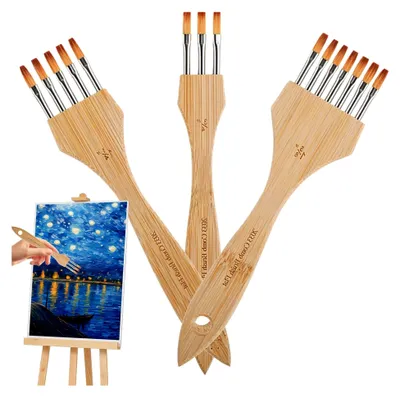 Produktbild von Künstlerpinsel - 3-Teiliger Kammpinsel Für Anspruchsvolle Texturgestaltung - Kammpinsel Set Für Künstler | Für Die Öl- Und Aquarellmalerei, Für Anfänger, Für Bastelarbeiten, Für Töpferei, Für