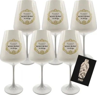 Produktbild von Scavi & Ray ICE Glas 6er-Set - 6 x Ballonglas für Prosecco / Champagner 0,2L geeicht