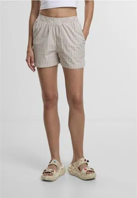 Obrázok produktu pre Dámske kraťasy Urban Classics Ladies Striped Shorts cloud/white - L