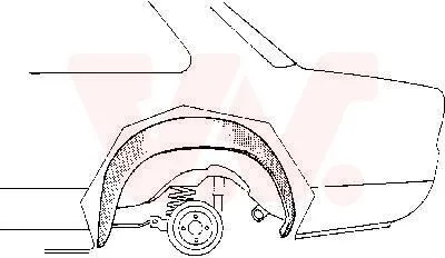 Produktbild von VAN WEZEL Radhaus 3723446 Hinten Rechts für OPEL KADETT C Coupe