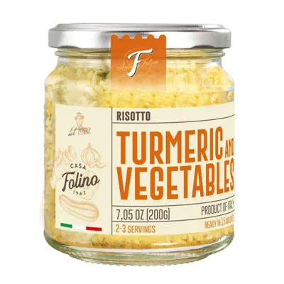 Produktbild von CasaFolino Risotto mit Kurkuma und Gemüse – Einfach zubereiten