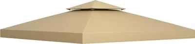 Produktbild von Outsunny Ersatzdach für Gartenpavillon, Ersatzüberdachung für Gartenlaube/Zelt, 3 x 3 m, Beige