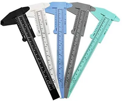Produktbild von Famanu Schieblehre 150 mm - Set von 5 präzisen Kunststoff-Messinstrumenten
