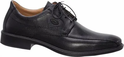 Produktbild von Jomos Herren Leder Schnür Halbschuhe schwarz, Extra Weite, Lederfutter, herausnehmbares Lederfußbett