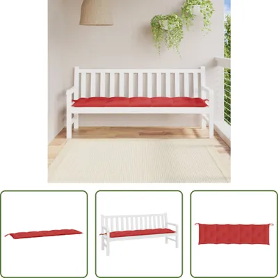 Produktbild von The Living Store Gartenbank-Auflage Rot 180x50x7 cm Oxford-Gewebe