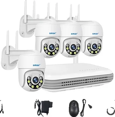 Image de Kit de caméras de surveillance, résolution 5MP, audio bidirectionnel