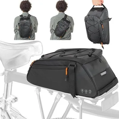 Produktbild von Famanu Fahrradtasche 4-in-1 mit Rucksackfunktion - Wasserdicht, reflektierend, mit Schultergurt