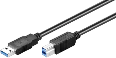 Produktbild von Goobay 95719, 1 m, USB A, USB B, USB 3.2 Gen 1 (3.1 Gen 1), Männlich/Männlich, Schwarz