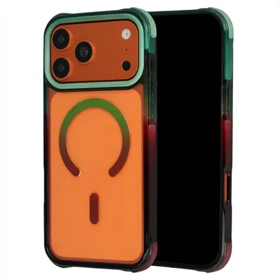 Immagine prodotto di Custodia posteriore Selencia Gradient con MagSafe per Apple iPhone 17 Pro - Verde / Marrone