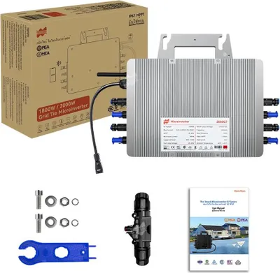 Zdjęcie produktu dla Mikroinwerter solarny, wodoodporność IP67, łączność WiFi, 2000WG7, 230V, 26-60V