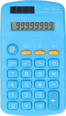 Zdjęcie produktu dla Mini kalkulatory ręczne 8-cyfrowe z wyświetlaczem LCD Czuły przycisk Bateria słoneczna Podwójne zasilanie dla biura Szkoła BusinessBlue