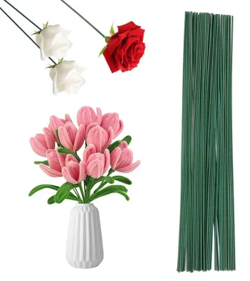 Blumendraht 100 Stück grün 30 cm lang 2 mm dick