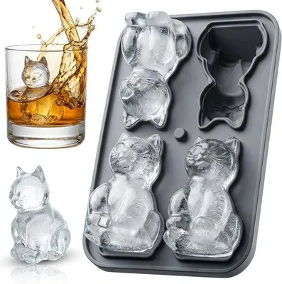 Produktbild von VHV - IJsblokjesvorm - siliconen katvorm - stapelbaar - voor whisky, cocktails, ijskoffie en feestjes