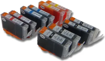 Produktbild von vhbw 10x Tintenpatronen kompatibel mit Canon Pixma IP5200, iP4500, IP4300, IP4200, IP5300, IP5200R, IP3300, IP3500 Drucker + Chip (Kompatibel)