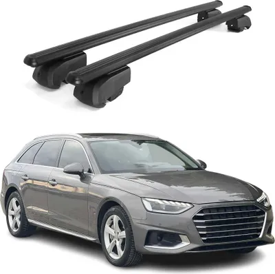 Produktbild von Dachträger Grundtäger für Audi A4 B9 Avant 2016-2025 75kg Alu Schwarz 2 tlg