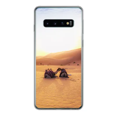 Produktbild von MuchoWow® Handyhülle Schutzhülle Hülle für Samsung Galaxy S10 Kamel - Wüste - Sand Silikon Softcase Handy Hülle - Handytasche
