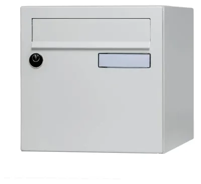 Image de Boîte aux lettres normalisée - 2 portes - Essentiel - acier blanc brillant