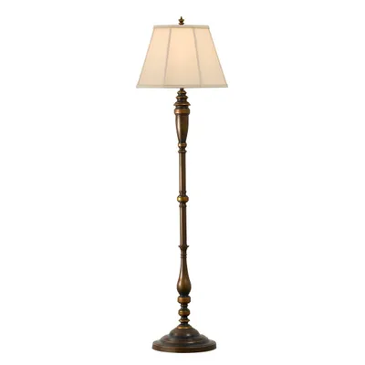 Zdjęcie produktu dla Podłogowa lampa Lincolndale FE-LINCOLNDALE-FL Feiss z abażurem brązowa